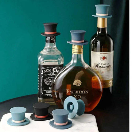 Whimsical Top Hat Silicone Champagne Bottle Stopper - Très Elite