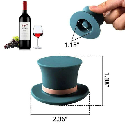 Whimsical Top Hat Silicone Champagne Bottle Stopper - Très Elite