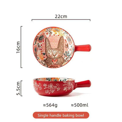 Whimsical Woodland Creatures Ceramic Dining Set for Enchanting Meals..