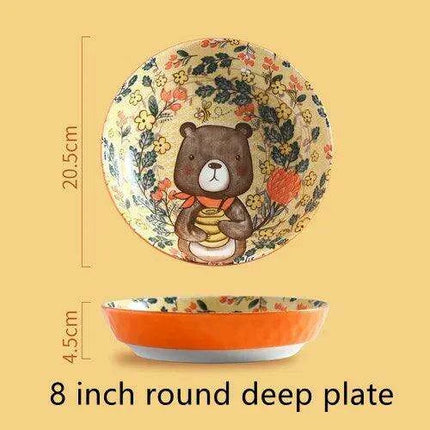 Whimsical Woodland Creatures Ceramic Dining Set for Enchanting Meals - Très Elite