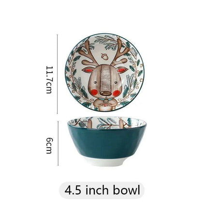 Whimsical Woodland Creatures Ceramic Dining Set for Enchanting Meals..