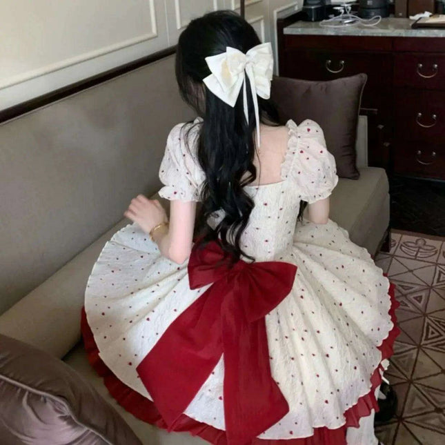 Whimsical Y2K Retro Mini Dress - Short Sleeve Graphic Print for Casual Fun and Celebrations