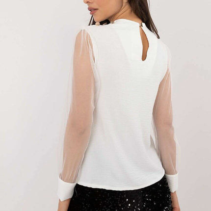 White Blouse 203405 Elegant Office Shirt For Women - Très Elite