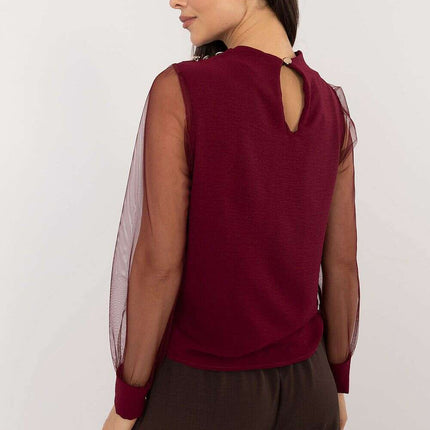 White Blouse 203405 Elegant Office Shirt For Women - Très Elite
