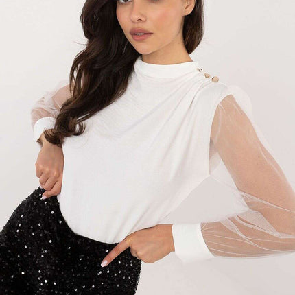 White Blouse 203405 Elegant Office Shirt For Women - Très Elite