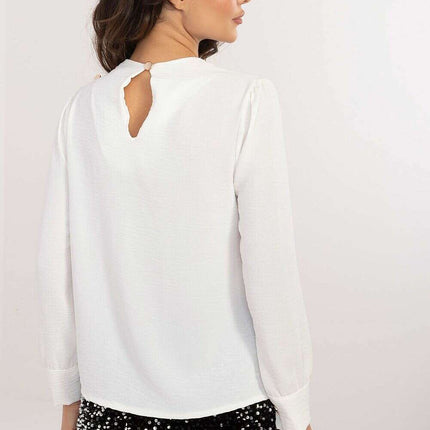 White Blouse Model 203408 Women Workwear Professional - Très Elite