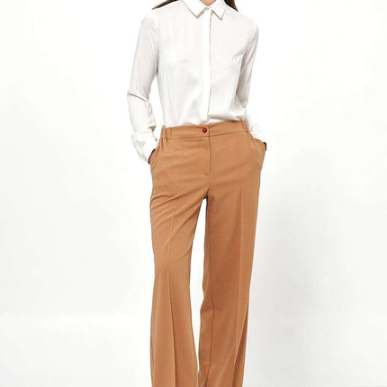 White Long Sleeve Shirt 216352 Premium Viscose For Women - Très Elite