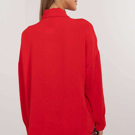 White Long Sleeve Shirt Model 203728 Women Blouse Style - Très Elite