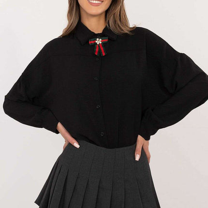 White Long Sleeve Shirt Model 203728 Women Blouse Style - Très Elite