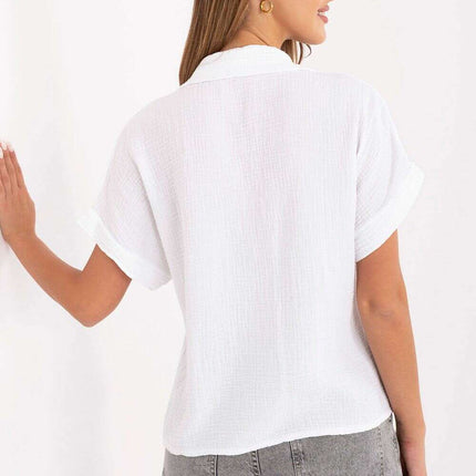 White Short Sleeve Shirt Model 215930 For Women Casual Wear - Très Elite