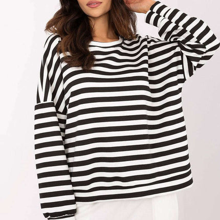 White Striped Blouse Model 207017 For Women Everyday Wear - Très Elite