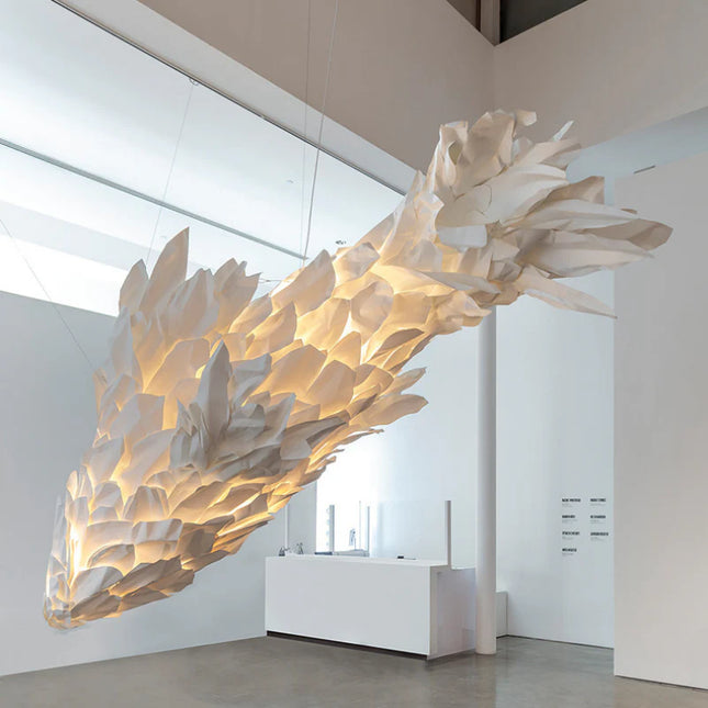 White Fish-Shaped Chandelier