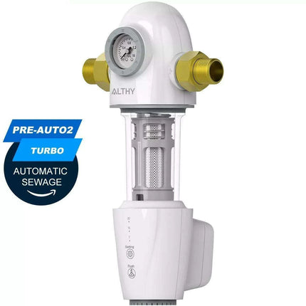 Whole House Water Filtration System with Automatic Backwash and Real-Time Pressure Monitoring..