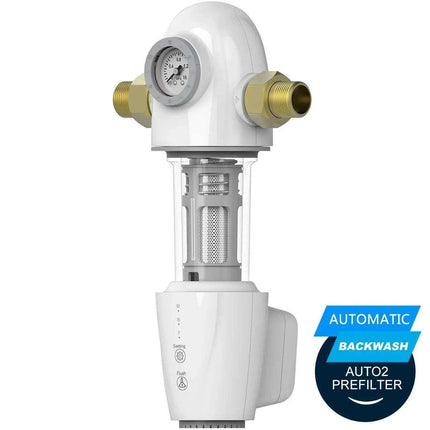 Whole House Water Filtration System with Automatic Backwash and Real-Time Pressure Monitoring..