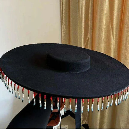 Wide Brim Wool Felt Fedora Hat for Men and Women - Très Elite