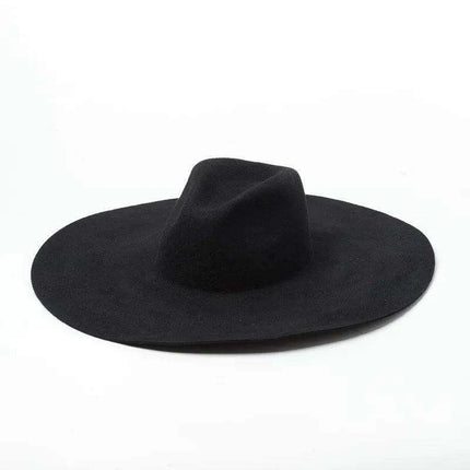 Wide Brim Wool Felt Fedora Hat for Men and Women - Très Elite