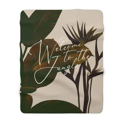 Wilderness Jungle Sherpa Fleece Blanket- Très Elite- Très Elite
