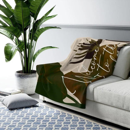 Wilderness Jungle Sherpa Fleece Blanket- Très Elite- Très Elite