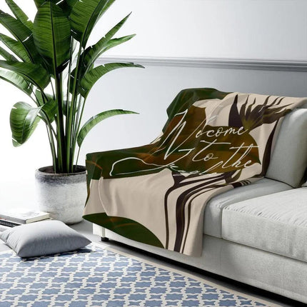 Wilderness Jungle Sherpa Fleece Blanket- Très Elite- Très Elite