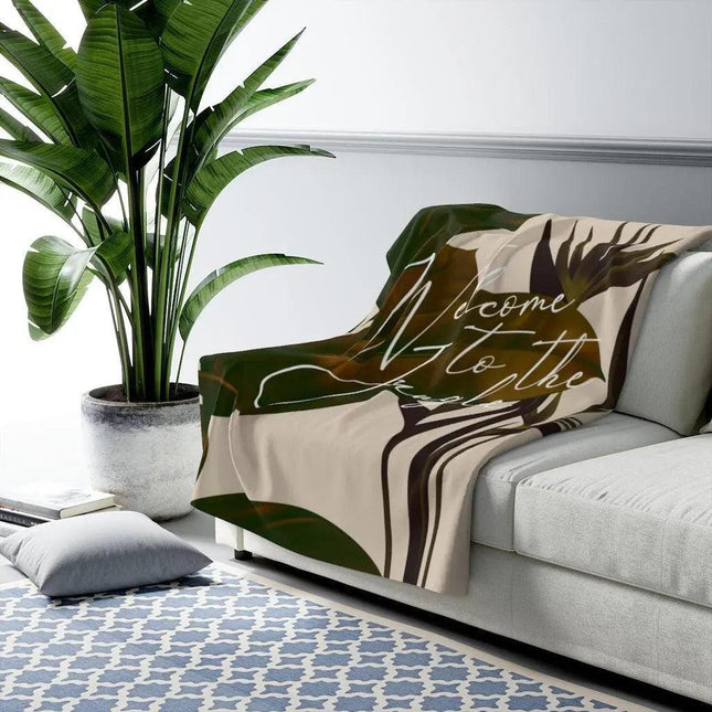 Wilderness Jungle Sherpa Fleece Blanket