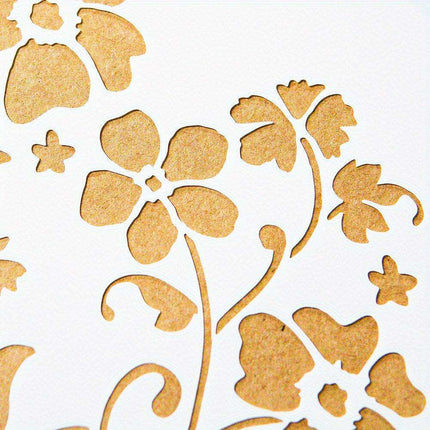 Wildflower Serenity Stencil - Creamy White for Inspiring Home Decor Creations