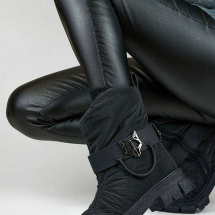 Winter Chic: Sophisticated Black Snow Boots for Cold Weather Style - Très Elite