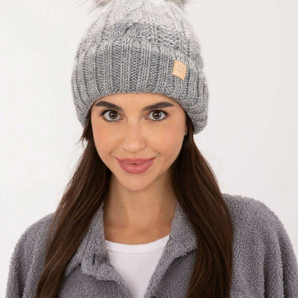 Winter Plaid Beanie With Pom Pom And Fleece Lining - Très Elite