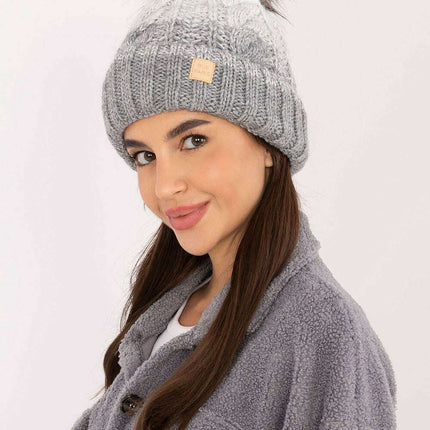 Winter Plaid Beanie With Pom Pom And Fleece Lining - Très Elite