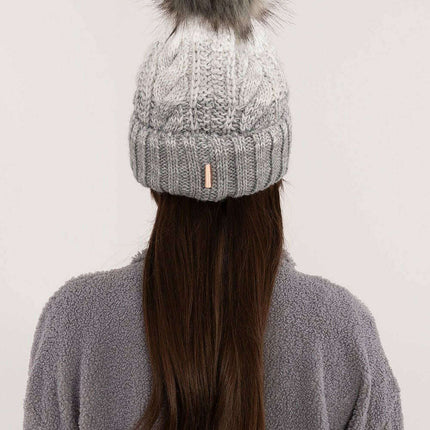 Winter Plaid Beanie With Pom Pom And Fleece Lining - Très Elite