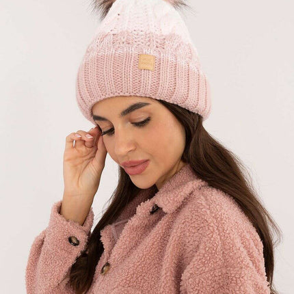 Winter Plaid Beanie With Pom Pom And Fleece Lining - Très Elite