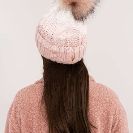 Winter Plaid Beanie With Pom Pom And Fleece Lining - Très Elite