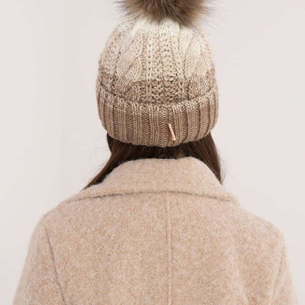 Winter Plaid Beanie With Pom Pom And Fleece Lining - Très Elite
