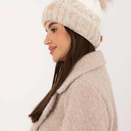 Winter Plaid Beanie With Pom Pom And Fleece Lining - Très Elite