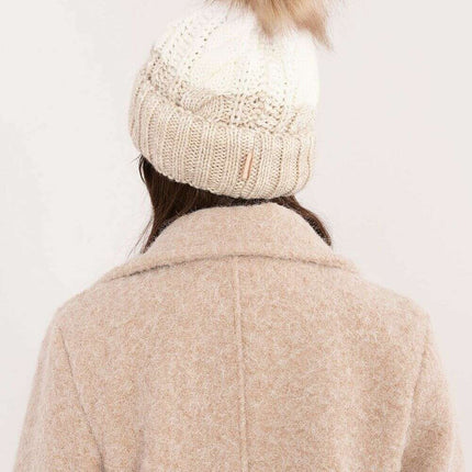 Winter Plaid Beanie With Pom Pom And Fleece Lining - Très Elite