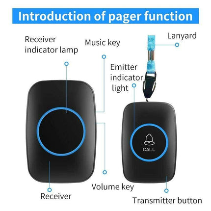 Wireless Emergency Alert System for Seniors with Enhanced Dual Notification and Long-Range Capability - Très Elite