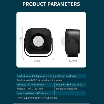 Wireless Motion Detection Doorbell Alarm with Enhanced Security and Welcome Notification - Très Elite