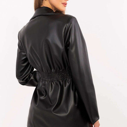 Women Eco Leather Jacket Model 203937 Modern Classic - Très Elite