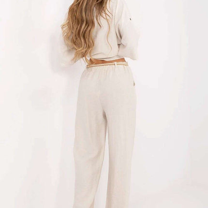 Women High Waist Wide Leg Boho Pants Viscose Linen - Très Elite