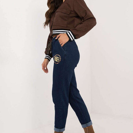 Women Jeans Model 201874 Navy Denim Pants Comfortable - Très Elite