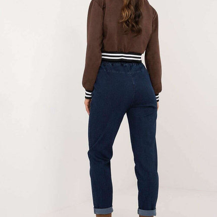 Women Jeans Model 201874 Navy Denim Pants Comfortable - Très Elite