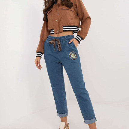 Women Jeans Model 201874 Navy Denim Pants Comfortable - Très Elite