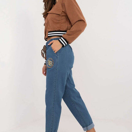 Women Jeans Model 201874 Navy Denim Pants Comfortable - Très Elite