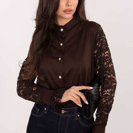 Women Long Sleeve Shirt Model 203770 Black Workwear - Très Elite
