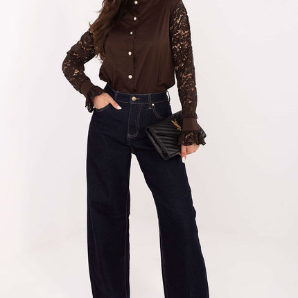 Women Long Sleeve Shirt Model 203770 Black Workwear - Très Elite