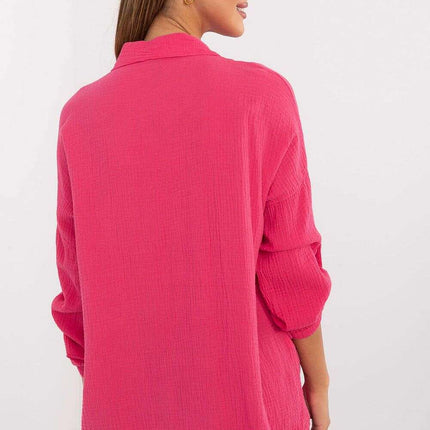 Women Long Sleeve Shirt Model 210007 100 Percent Cotton - Très Elite