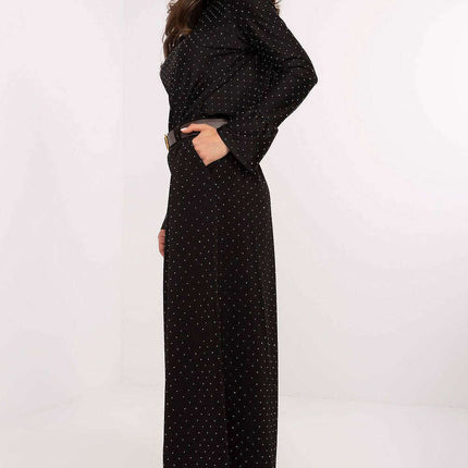 Women Palazzo Pants 203852 Red Polyester Viscose Trousers - Très Elite