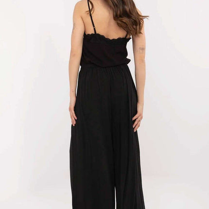Women Palazzo Pants Model 212281 High Waisted Tie Belt - Très Elite