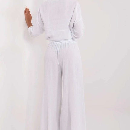 Women Palazzo Trousers 211270 Breathable Cotton in Pink - Très Elite