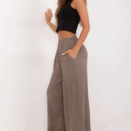 Women Palazzo Trousers 211270 Breathable Cotton in Pink - Très Elite