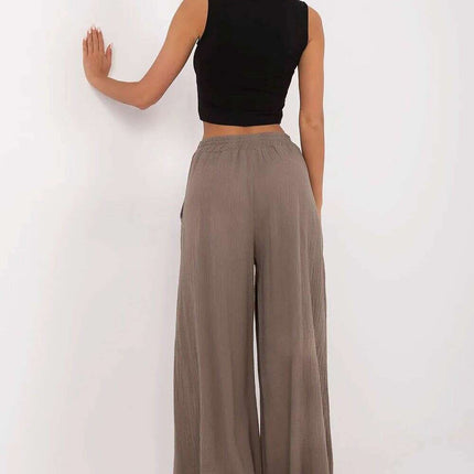 Women Palazzo Trousers 211270 Breathable Cotton in Pink - Très Elite